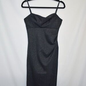 Black glitter maxi dress